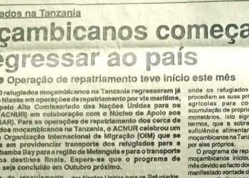 Acomodados na Tanzania: Moçambicanos começam a regressar ao país – 22 de Julho de 1994