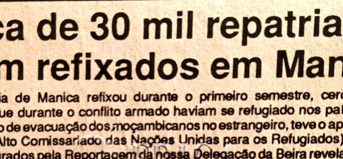 Cerca de 30 mil repatriados foram refixados em Manica – 13 de Agosto de 1994
