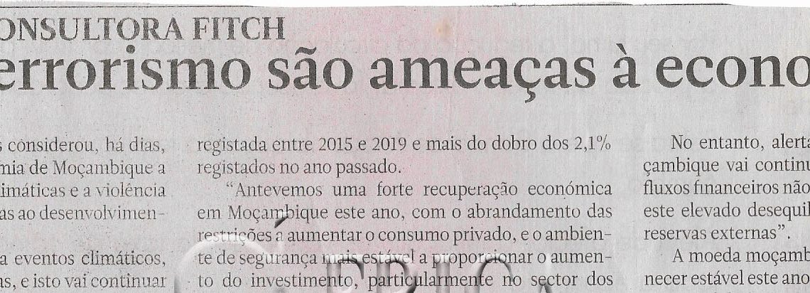 Considera a Consultora Fitch: Clima e terrorismo são ameaças à economia – 29 de Março de 2022