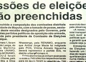Comissões de eleições já estão preenchidas – 20 de Junho de 1994