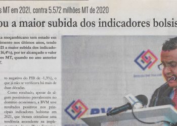 Bolsa de Valores de Moçambique registou a maior subida dos indicadores bolsistas em 2021 – 29 de Março de 2022