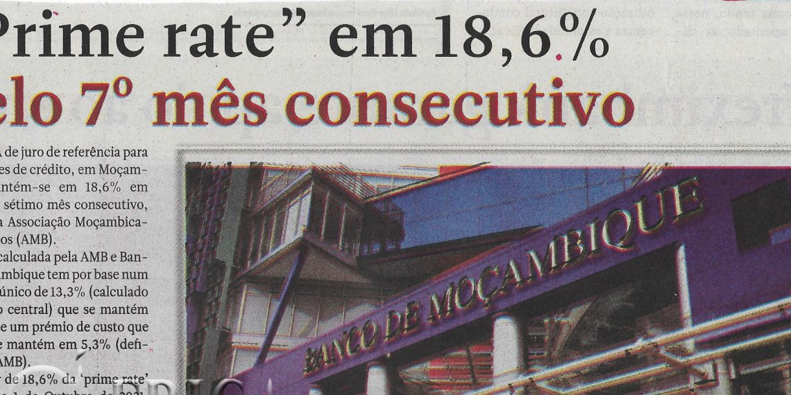 “Prime rate” em 18,6% pelo 7º mês consecutivo – 06 de Abril de 2022