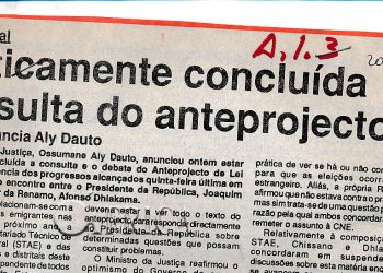 Lei Eleitoral: Praticamente concluída consulta do anteprojecto – 20 de Novembro de 1993