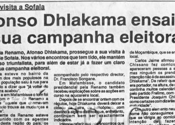 Na sua visita a Sofala: Afonso Dhlakama ensaia a sua campanha eleitoral – 24 de Junho de 1994