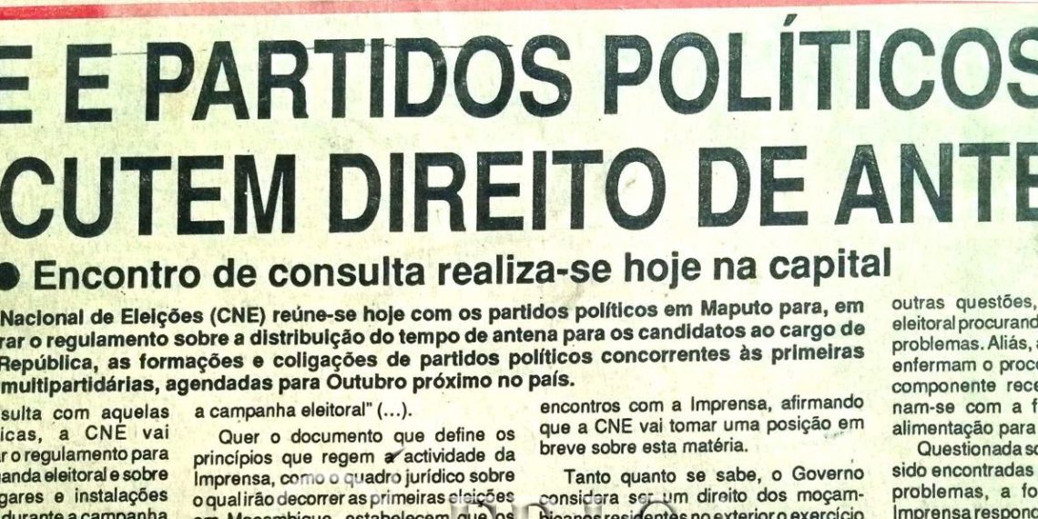 Comissão Nacional de Eleições e partidos políticos discutem direito de antena – 01 de Julho de 1994