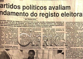 Sofala: Partidos políticos avaliam andamento do registo eleitoral – 10 de Agosto de 1994
