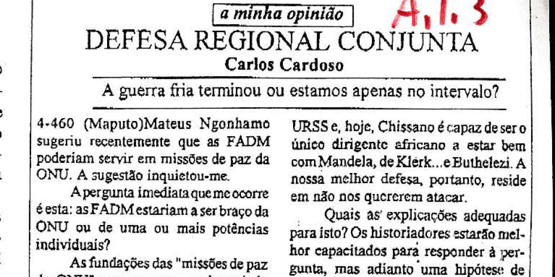 Defesa Regional Conjunta – 10 de Março de 1994