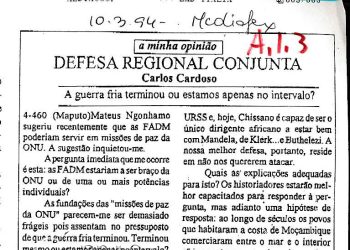 Defesa Regional Conjunta – 10 de Março de 1994