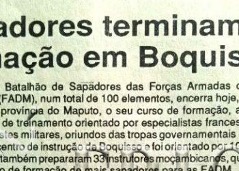 FADM: Sapadores terminam formação em Boquisso – 13 de Julho de 1994