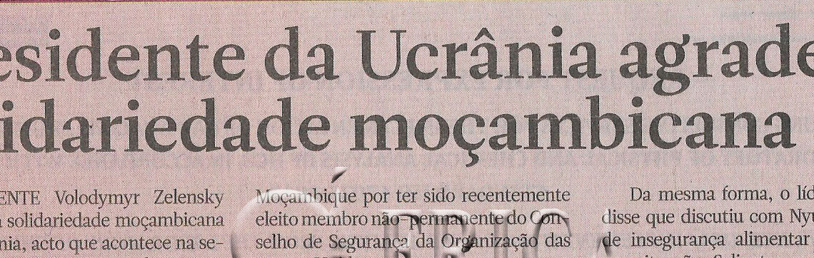 Presidente da Ucrânia agradece solidariedade moçambicana – 08 de Julho de 2022
