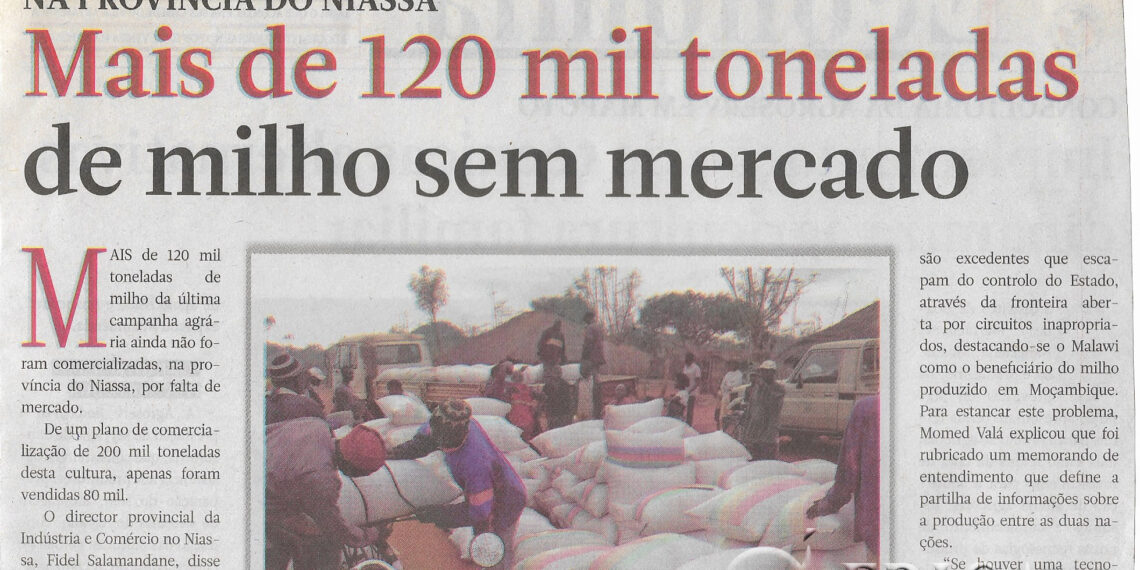 Na Província do Niassa: Mais de 120 mil toneladas de milho sem mercado – 08 de Junho de 2022