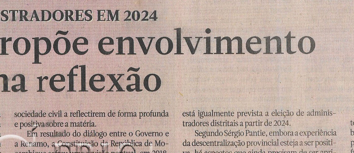 Eleição de Administradores em 2024: Frelimo propõe envolvimento de todos na reflexão – 10 de Junho de 2022