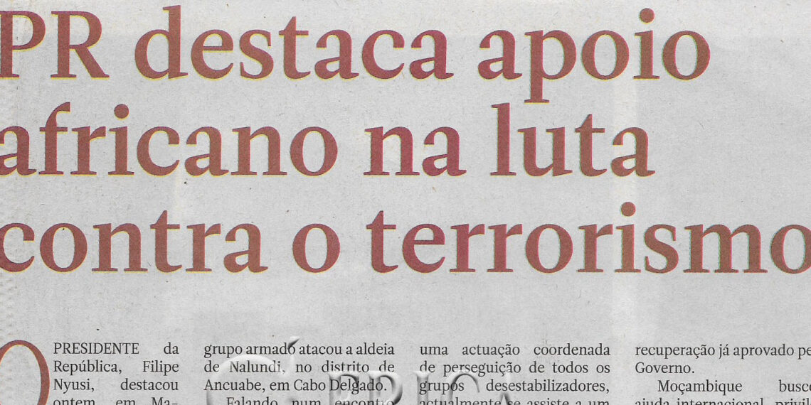 PR destaca apoio africano na luta contra o terrorismo – de Junho de 2022