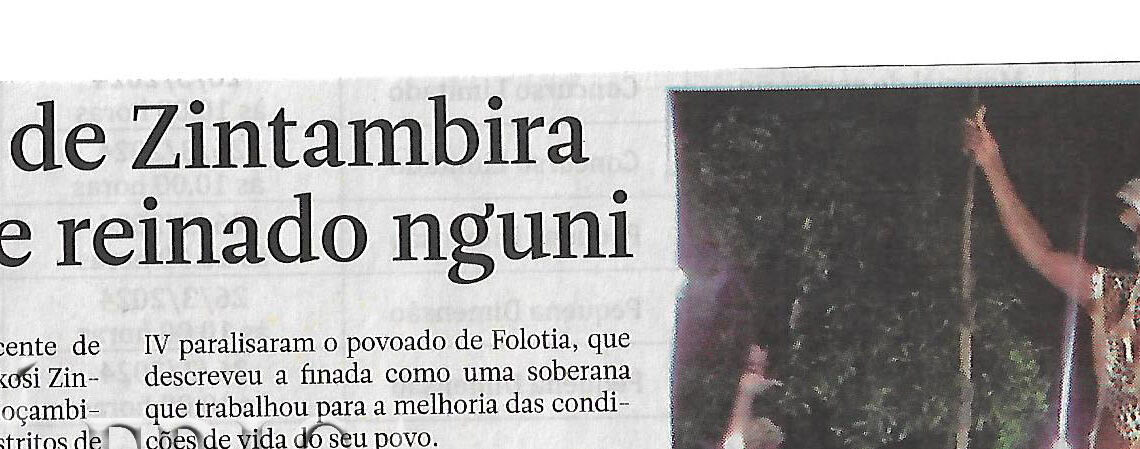Sobrinho de Zintambira IV assume reinado nguni – 15 de Março de 2025