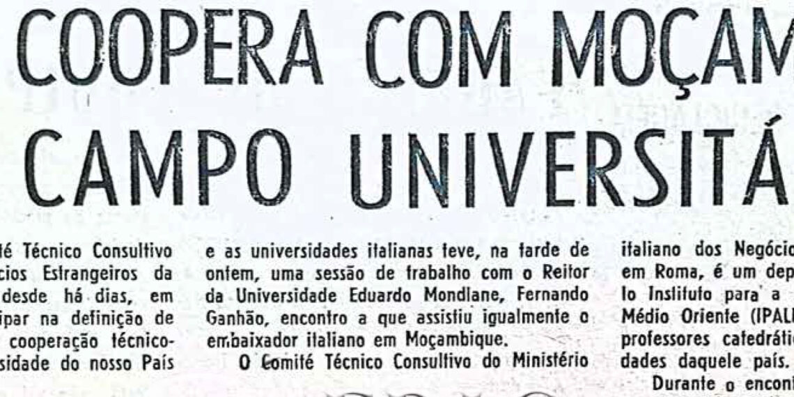 Itália coopera com Moçambique no campo universitário – 26 de Julho de 1977