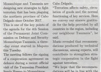 Mozambique and Tanzania designing new strategies against terrorism – 04 de Outubro de 2022 (Magazine Independente)