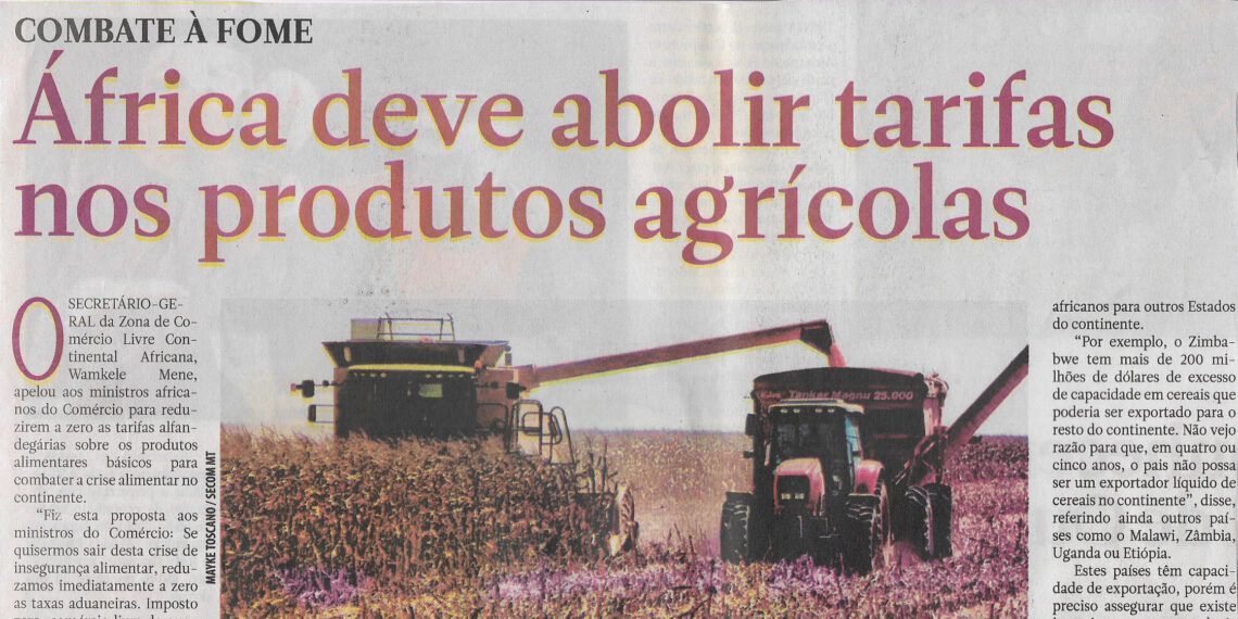Combate à fome: África deve abolir tarifas nos produtos agrícolas – 08 de Setembro de 2022 (Notícias)