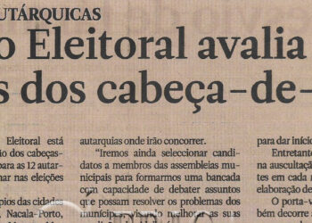 Eleições autárquicas: União Eleitoral avalia perfis dos cabeça-de-lista – 01 de Julho 2023 (Notícias)