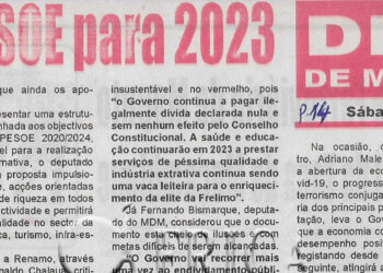 AR aprova POSOE para 2023 – 10 Dezembro de 2022 (Diário de Moçambique)