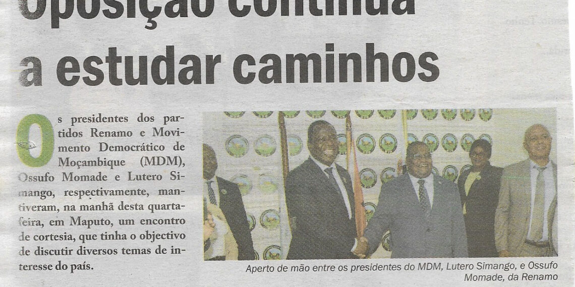 Possível coligação para afastar a Frelimo: Oposição continua a estudar caminhos – 09 de Dezembro de 2022 (Jornal Savana)