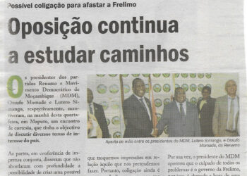Possível coligação para afastar a Frelimo: Oposição continua a estudar caminhos – 09 de Dezembro de 2022 (Jornal Savana)
