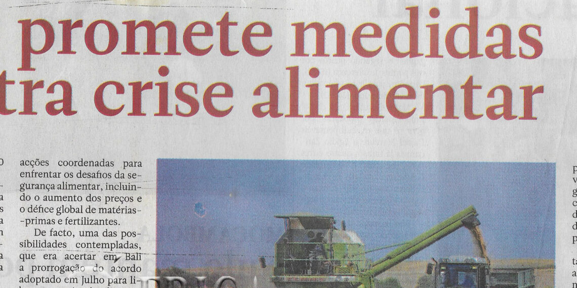 G20 promete medidas contra crise alimentar – 17 de Novembro de 2022 (Jornal Notícias)
