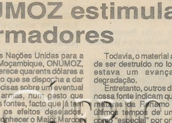 ONUMOZ estimula informadores – 22 de Novembro de 1994 (Jornal Notícias)
