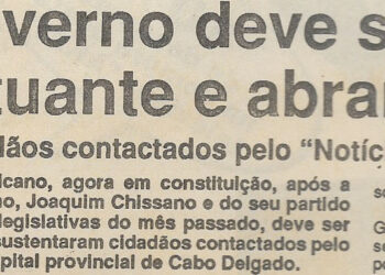 Novo Governo deve ser forte, actuante e abrangente – opinam cidadãos contactados pelo “Notícias” – 24 de Novembro de 1994 (Jornal Notícias)