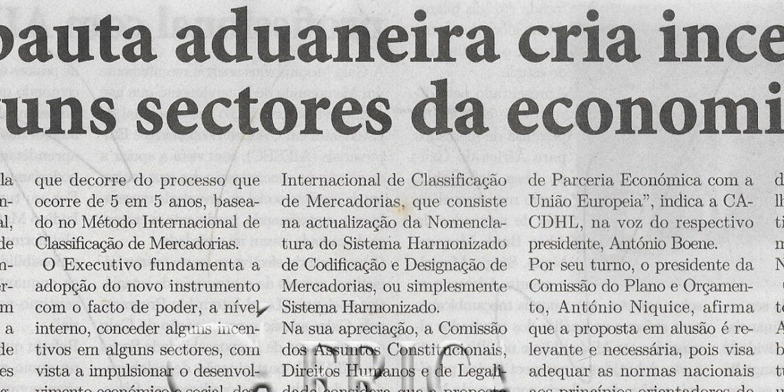 Nova pauta aduaneira cria incentivos em alguns sectores da economia – 06 de Dezembro de 2022 (Magazine Independente)