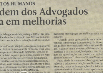 Direitos humanos: Ordem dos Advogados fala em melhorias – 10 de Novembro de 2022 (Jornal Notícias)