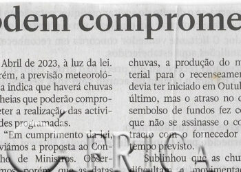 Chuvas podem comprometer – 10 de Dezembro de 2022 (Jornal Notícias)