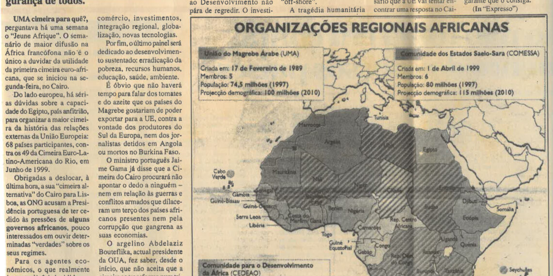 África-Europa: Uma cimeira para quê? – 05 de Abril de 2000 (Notícias)