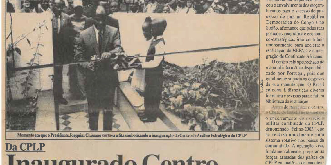 Da CPLP: Inaugurado Centro de Análise Estratégica – 29 de Novembro de 2003 (Notícias)