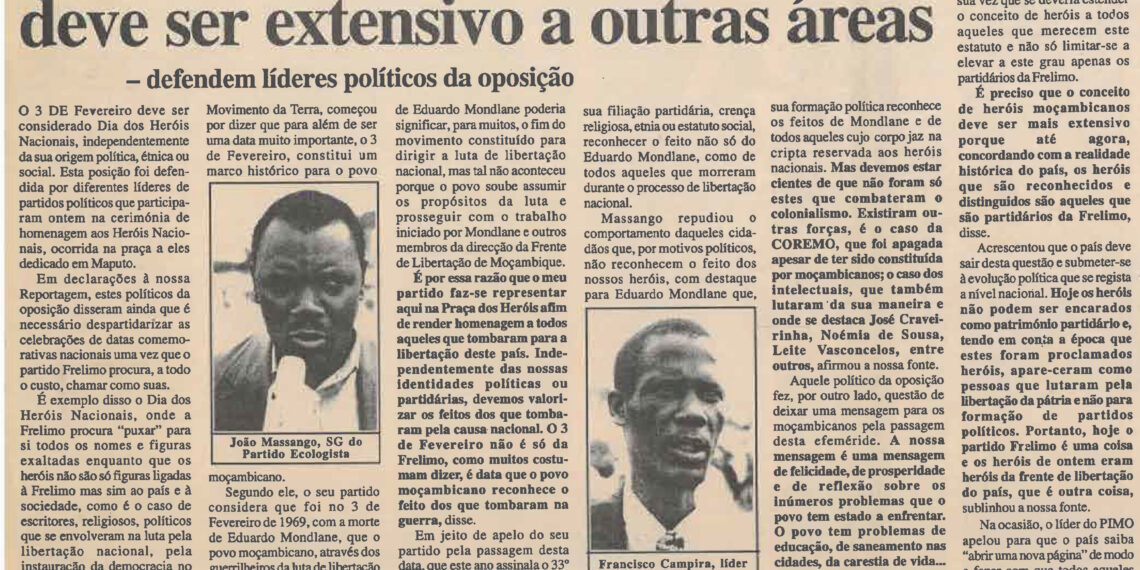 Conceito de herói nacional deve ser extensivo a outras áreas – 04 de Fevereiro de 2002 (Notícias)