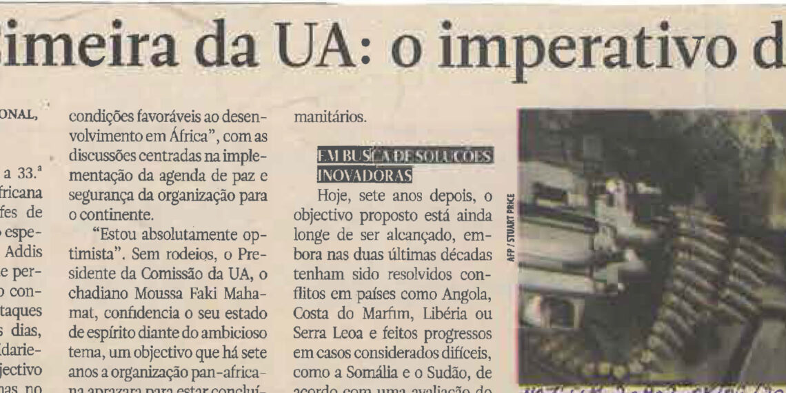 33ª Cimeira da UA: o imperativo de silenciar as armas em África – 08 de Fevereiro de 2020 (Notícias)