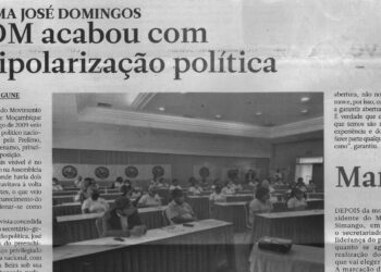 Afirma José Domingos: Movimento Democrático de Moçambique (MDM) acabou com a bipolarização política – 29 de Maio de 2021 (Notícias)