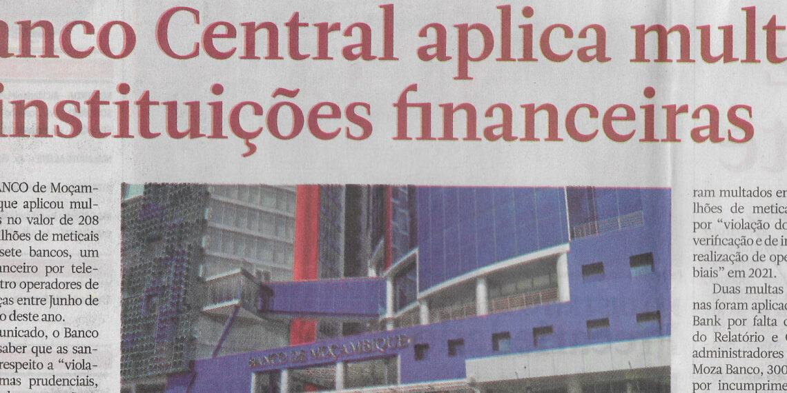 Banco Central aplica multas a instituições financeiras – 05 de Outubro de 2022 (Notícias)