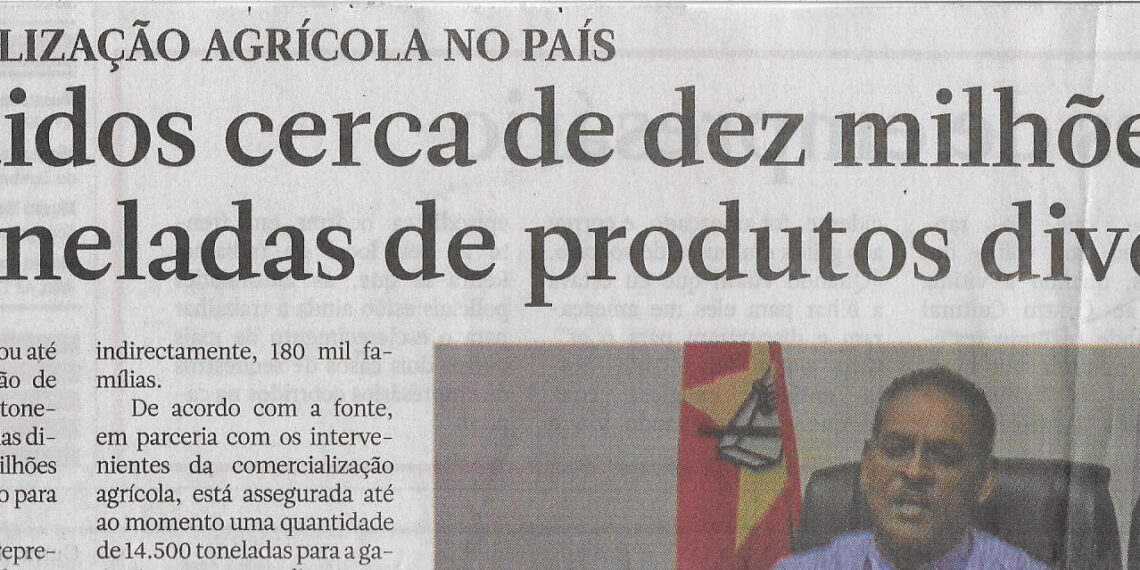 Comercialização agrícola no país: Vendidos cerca de dez milhões de toneladas de produtos diversos – 05 de Outubro de 2022 (Notícias)