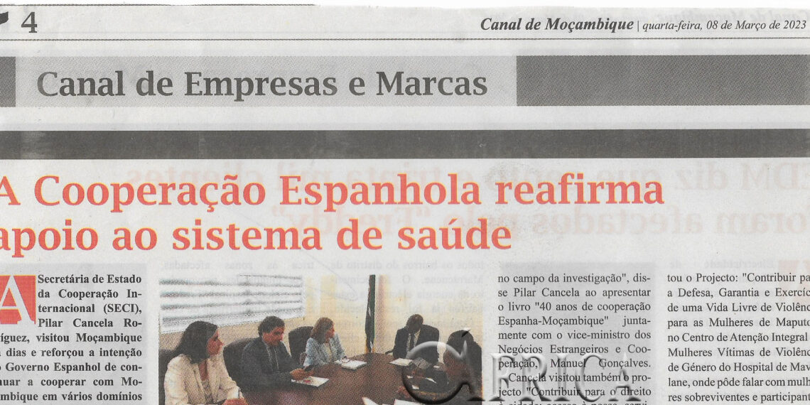 A Cooperação Espanhola reafirma apoio ao sistema de saúde – 08 de Março de 2023 (Canal de Moçambique)