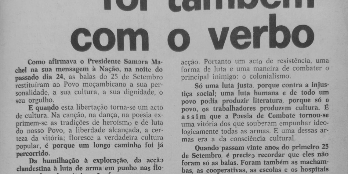 Resistência ao colonialismo foi também com o verbo –  30 de setembro de 1984 (Tempo)