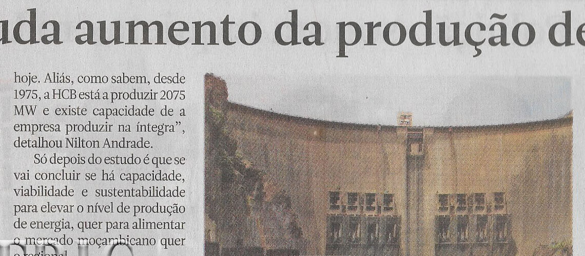 Hidroeléctrica Cahora Bassa (HCB) estuda aumento da produção de energia – 06 de Outubro de 2022 (Notícias)