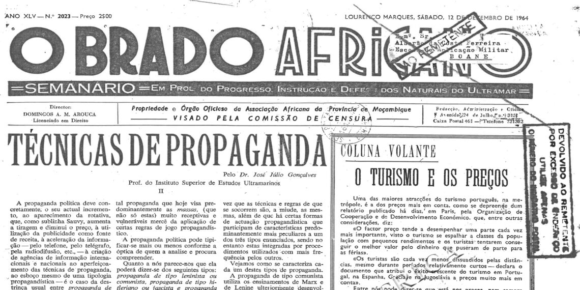 Técnicas de Propaganda (II) – 12 de Dezembro de 1964 (O Brado Africano)