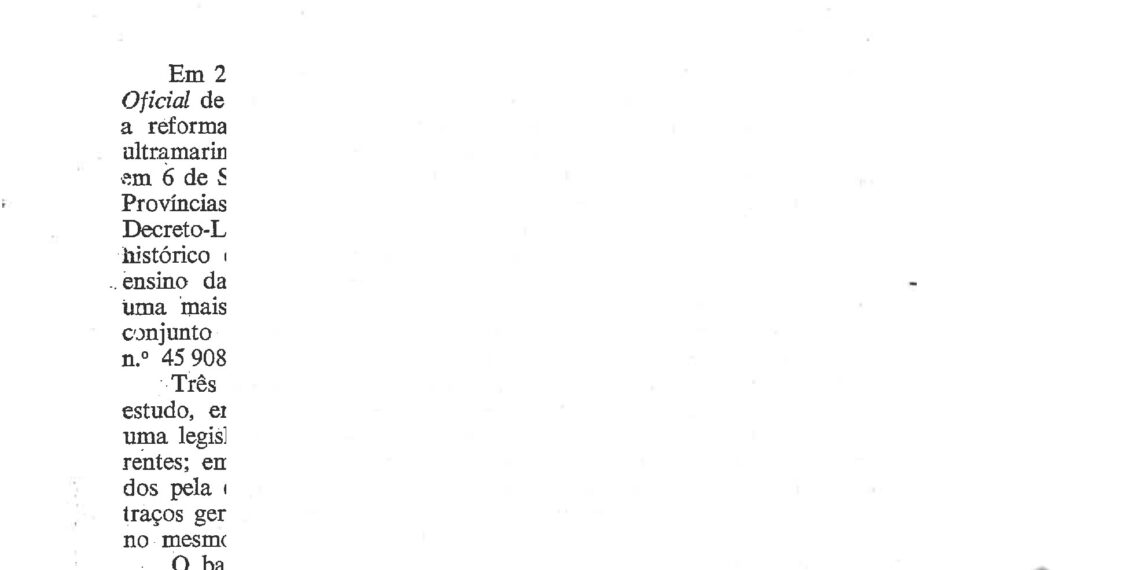 A Reforma do Ensino Primário Elementar (I) – 12 de Dezembro de 1964 (O Brado Africano)