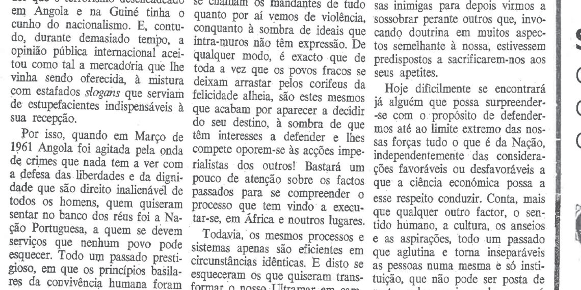 Não é demasiado tarde: no Ultramar Português – 26 de Setembro de 1964 (O BRADO AFRICANO)