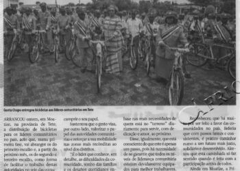 Gueta Chapo entregou bicicletas aos líderes comunitários em Tete – 17 de Abril de 2025 (Notícias)