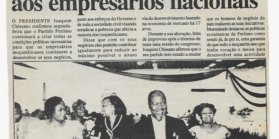 Chissano reafirma apoio aos empresários nacionais – 19 de Junho de 2002 (Notícias)