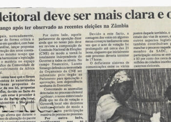 Nova lei eleitoral deve ser mais clara e objectiva – Lutero Simango após ter observado as recentes eleições na Zâmbia – 05 de Outubro de 2002 (Notícias)