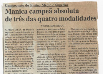 Campeonato de Ensino Médio e Superior: Manica campeã absoluta de três das quatro modalidades – 28 de Janeiro de 2002 (Notícias)