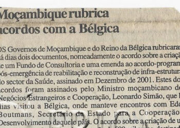 Moçambique rubrica acordos com a Bélgica – 11 de Maio de 2002 (Notícias)