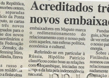 Acreditados três novos embaixadores – 05 de Outubro de 2000 (Notícias)